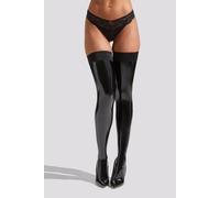 Ann Summers Women's Wet Look Hold Ups in Black | Size: Small Ann Summers Black S