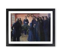 Anna Ancher A Funeral Classic Painting Framed Print | A2 Black Framed Wall Art | Ready to Hang | Classic Historical Picture | Living Room Bedroom Lounge Office