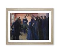 Anna Ancher A Funeral Classic Painting Framed Print | A2 Oak Framed Wall Art | Ready to Hang | Classic Historical Picture | Living Room Bedroom Lounge Office