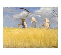 Anna Ancher Harvesters Wandkunstdruck, ungerahmt