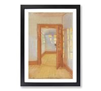 Anna Ancher Interior Annex Framed Print | A2 Oak Framed Wall Art | Ready to Hang | Modern Nature Picture | Living Room Bedroom Lounge Office