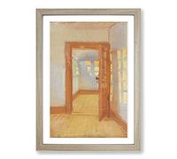 Anna Ancher Interior Annex Framed Print | A2 Oak Framed Wall Art | Ready to Hang | Modern Nature Picture | Living Room Bedroom Lounge Office