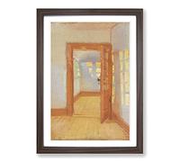 Anna Ancher Interior Annex Framed Print | A2 Walnut Framed Wall Art | Ready to Hang | Modern Nature Picture | Living Room Bedroom Lounge Office