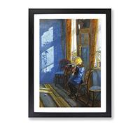 Anna Ancher Sunlight In The Blue Room Classic Painting Framed Print | A2 Black Framed Wall Art | Ready to Hang | Classic Historical Picture | Living Room Bedroom Lounge Office