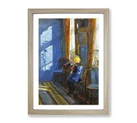 Anna Ancher Sunlight In The Blue Room Classic Painting Framed Print | A3 Oak Framed Wall Art | Ready to Hang | Classic Historical Picture | Living Room Bedroom Lounge Office