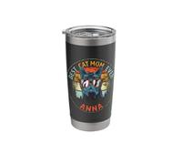 Anna Best Cat Mom Ever Funny Custom Personalized Name Stainless Steel Insulated Tumbler