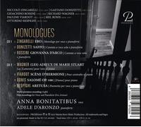 Anna Bonitatibus : Anna Bonitatibus/Adele D'Aronzo: Monologues CD 2 discs