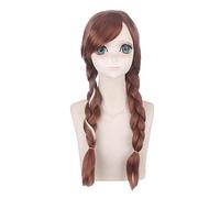Anna Brown Mixed Blonde Double Braided Synthetic Hair Cosplay Wig+ Wig Cap
