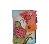Anna by Anuschka Hand Painted Leather Ladies Wallet Size: 5"x 3.5"x 0.25"