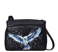 Anna by Anuschka Medium Crossbody, Peace and Love, One Size