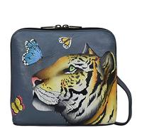 Anna by Anuschka Small Zip Around Crossbody, Royal Tiger, One Size
