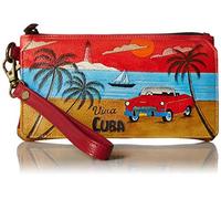 Anna by Anuschka Women Hand Painted Organizer Wallet Leather, Viva Kuba, One Size