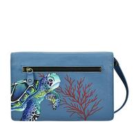 Anna by Anuschka Women Organizer Wallet On a String, Urtle Reef Sapphire, One Size