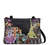 Anna by Anuschka Women Small Zip Around Crossbody, Paris at Night, One Size
