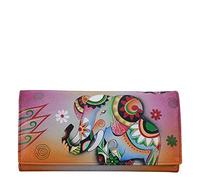 Anna by Anuschka Women's 1710 Ladies Wallet, Retro Elephant, One Size