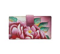 Anna by Anuschka women's 183318331833.1833 ?18331833183318331833 Hand Painted Genuine Leather Wallet, Elegant Peony, One Size UK