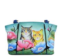 Anna by Anuschka Women's 7024 Organizer Tote Bag-Leather - Two Cats, M