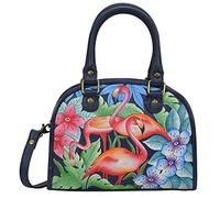 Anna by Anuschka women's Convertible Satchel-Hand Painted Exterior-Flamingo Fever, OneSize