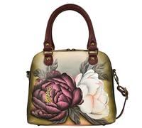 Anna by Anuschka Women's Double Zip Organizer Satchel, Floral Grace, One Size