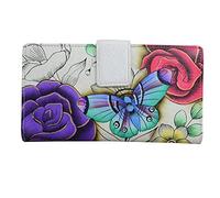 Anna by Anuschka Women's Faltbare Geldbörse Leather Bifold Wallet, Flower Paradise, One Size