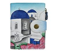 Anna by Anuschka Women's Hand Painted Genuine Leather Ladies Wallet, Magical Greece, One Size