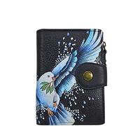Anna by Anuschka Women's Hand Painted Genuine Leather Ladies Wallet, Peace and Love, One Size, Women's Hand Painted Genuine Leather Ladies Wallet
