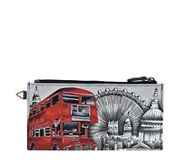 Anna by Anuschka Women's Hand Painted Genuine Leather Organizer Wallet, Iconic London, One Size, Organizer Wallet