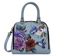 Anna by Anuschka Women's Hand Painted Leather Organizer Satchel, Garden Jewels, One Size