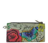 Anna by Anuschka womens 1713-RBQ, Handpainted Leather Organizer Wallet,rustic Bouquet multicoloured Size: One size