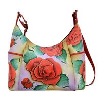 Anna by Anuschka Women's Large Shoulder Hobo, Romantic Rose, One Size