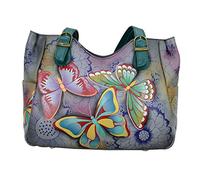 Anna by Anuschka Women's Shoulder Bag - Leather, Butterfly Paradise, One Size