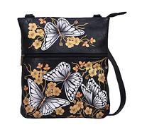 Anna by Anuschka Women's Slim Cross Shoulder Bag, Butterfly Dusk, One Size
