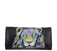 Anna by Anuschka Women's Tri-fold Clutch Wallet Leather, Lion Pride, One Size