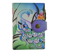 Anna by Anuschka Women's Women's Ladies Wallet Genuine Leather, Midnight Peacock, 5 x 3.5 0.25 UK