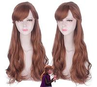 Anna Cosplay Wig Princess Braid Wigs Hair Long Brown Loose Wave Cosplay Wigs Halloween Heat Resistant Synthetic Wig PL-331