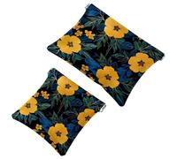 Anna Cowper 2Pcs Pocket Cosmetic Bag for Purses, Leather Small Makeup Bag Cosmetic Pouch, Portable No Zipper Makeup Pouch Coin Purse Jewelry Pouch, Fire Trucks Planes, Multicolor 10, Small and Large,
