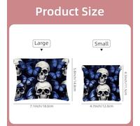 Anna Cowper 2Pcs Pocket Cosmetic Bag for Purses, Leather Small Makeup Bag Cosmetic Pouch, Portable No Zipper Makeup Pouch Coin Purse Jewelry Pouch, Peacock Flower, Multicolor 20, Small and Large, Art