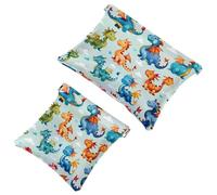Anna Cowper 2Pcs Pocket Cosmetic Bag for Purses, Leather Small Makeup Bag Cosmetic Pouch, Portable No Zipper Makeup Pouch Coin Purse Jewelry Pouch, Deers Florals Vintage, Multicolor 10, Small and