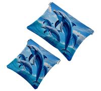Anna Cowper 2Pcs Pocket Cosmetic Bag for Purses, Leather Small Makeup Bag Cosmetic Pouch, Portable No Zipper Makeup Pouch Coin Purse Jewelry Pouch, Fire Trucks Planes, Multicolor 8, Small and Large,