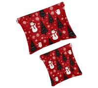 Anna Cowper 2Pcs Pocket Cosmetic Bag for Purses, Leather Small Makeup Bag Cosmetic Pouch, Portable No Zipper Makeup Pouch Coin Purse Jewelry Pouch, Peacock Flower, Multicolor 13, Small and Large, Art