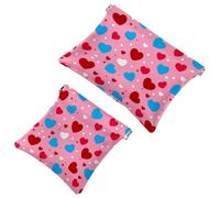 Anna Cowper 2Pcs Pocket Cosmetic Bag for Purses, Leather Small Makeup Bag Cosmetic Pouch, Portable No Zipper Makeup Pouch Coin Purse Jewelry Pouch, Fire Trucks Planes, Multicolor 6, Small and Large,