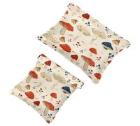 Anna Cowper 2Pcs Pocket Cosmetic Bag for Purses, Leather Small Makeup Bag Cosmetic Pouch, Portable No Zipper Makeup Pouch Coin Purse Jewelry Pouch, Starfish Coast Sea Shells, Multicolor 6, Small and