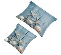 Anna Cowper 2Pcs Pocket Cosmetic Bag for Purses, Leather Small Makeup Bag Cosmetic Pouch, Portable No Zipper Makeup Pouch Coin Purse Jewelry Pouch, Cat Floral Vintage, Multicolor 4, Small and Large,