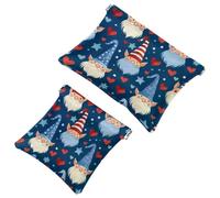 Anna Cowper 2Pcs Pocket Cosmetic Bag for Purses, Leather Small Makeup Bag Cosmetic Pouch, Portable No Zipper Makeup Pouch Coin Purse Jewelry Pouch, Starfish Coast Sea Shells, Multicolor 2, Small and