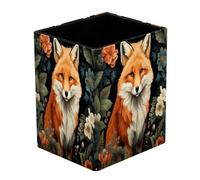 Anna Cowper Pen Pencil Holder Desk Organiser, Leaves Flower Fox Pencil Pots Makeup Brush Holder for Home Office Supplies Desktop Tidying and Stationary Storage