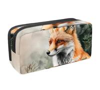 Anna Cowper Pencil Case Large Capacity Pencil Pouch Multifunctional Pen Bag Office Stationery Organizer Portable Makeup Bag for Teenage Adult Women Men, Fox Florals