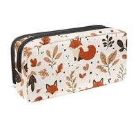 Anna Cowper Pencil Case Large Capacity Pencil Pouch Multifunctional Pen Bag Office Stationery Organizer Portable Makeup Bag for Teenage Adult Women Men, Autumn Fox