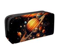 Anna Cowper Pencil Case Large Capacity Pencil Pouch Multifunctional Pen Bag Office Stationery Organizer Portable Makeup Bag for Teenage Adult Women Men, Space Planets