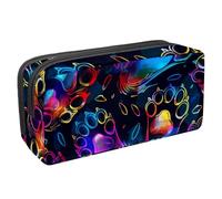 Anna Cowper Pencil Case Large Capacity Pencil Pouch Multifunctional Pen Bag Office Stationery Organizer Portable Makeup Bag for Teenage Adult Women Men, Neon Paws