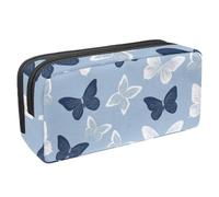 Anna Cowper Pencil Case Large Capacity Pencil Pouch Multifunctional Pen Bag Office Stationery Organizer Portable Makeup Bag for Teenage Adult Women Men, Butterflies